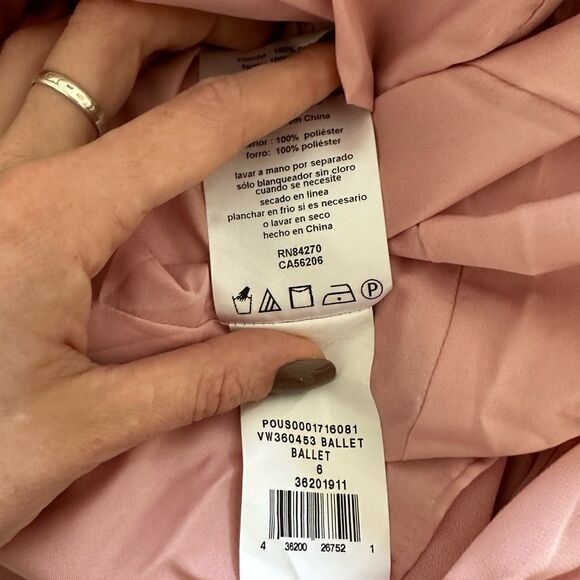 Vera Wang color Ballet Strapless Crepe Crepe Mermaid  Bridesmaid Dress Size 6 - Picture 7 of 8